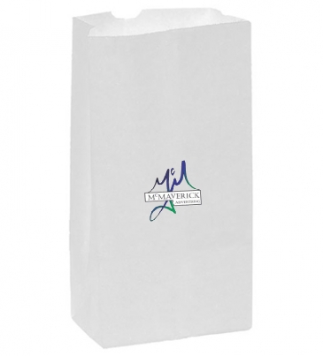 White Kraft 8# SOS Grocery Bag