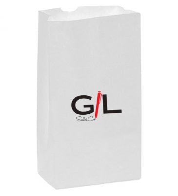 White Kraft 12# SOS Grocery Bag
