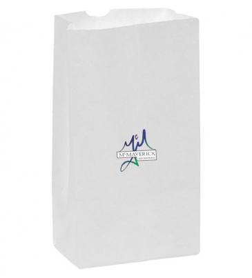 White Kraft 12# SOS Grocery Bag