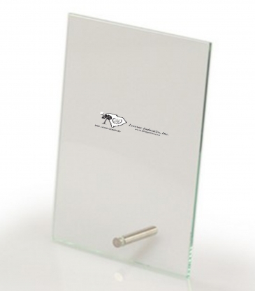 Glass Plaque with Brass Pin (6"x8")