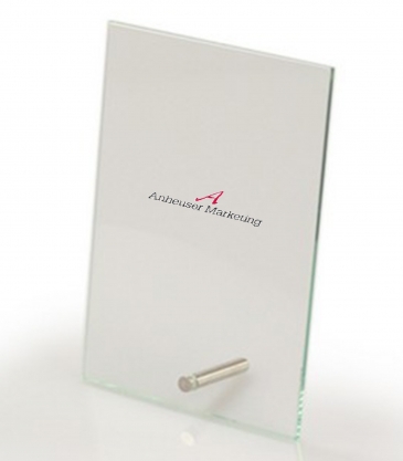 Glass Plaque with Brass Pin (6"x8")