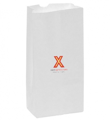White Kraft 16# Large SOS Grocery Bag