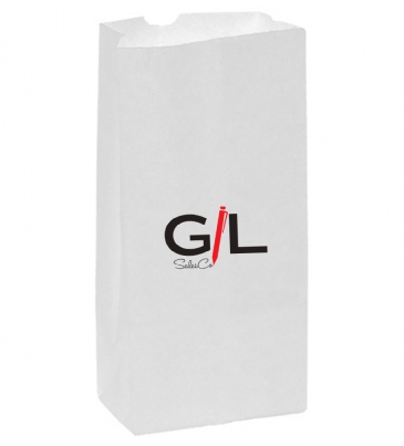 White Kraft 16# Large SOS Grocery Bag