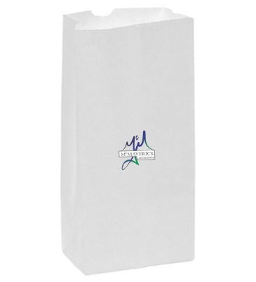 White Kraft 16# Large SOS Grocery Bag