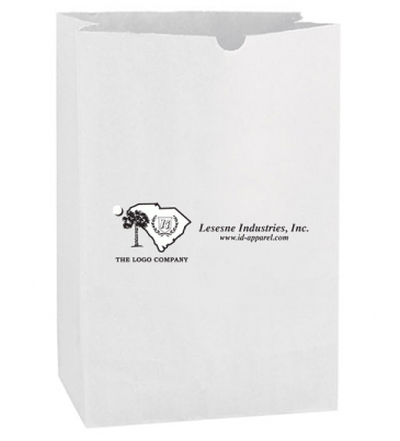 White Kraft 1/6 bbl. Large SOS Grocery Bag