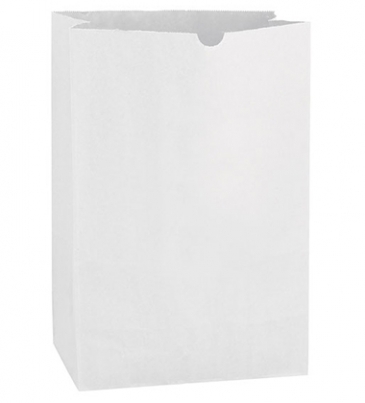 White Kraft 1/6 bbl. Large SOS Grocery Bag