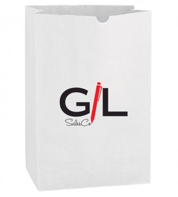 White Kraft 1/6 bbl. Large SOS Grocery Bag