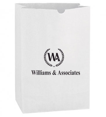 White Kraft 1/6 bbl. Large SOS Grocery Bag