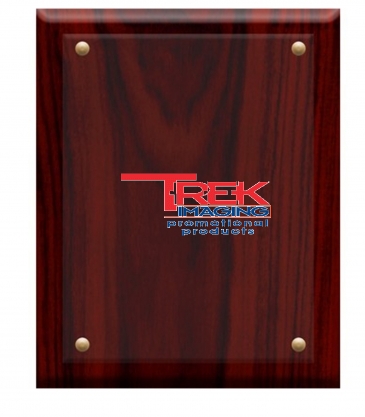 Crystal and Rosewood Finished Plaque (8"x10")