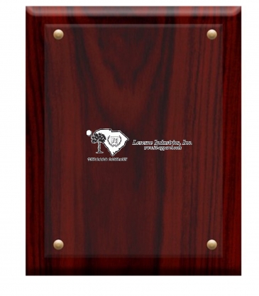 Crystal and Rosewood Finished Plaque (8"x10")