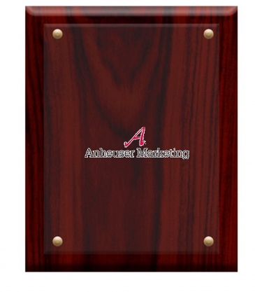 Crystal and Rosewood Finished Plaque (8"x10")