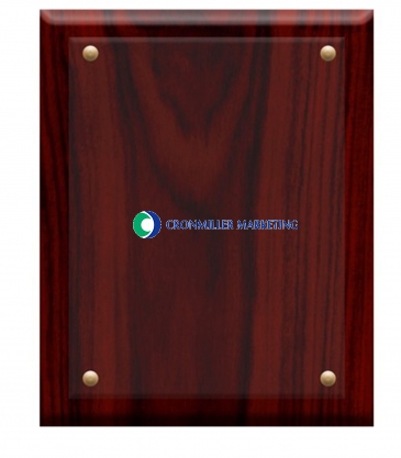 Crystal and Rosewood Finished Plaque (8"x10")