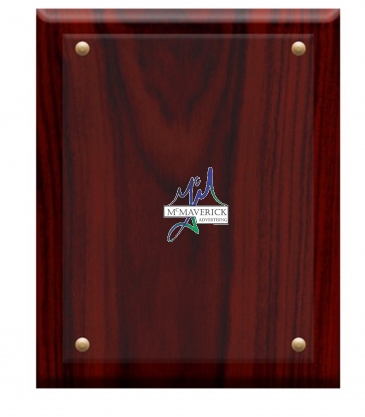 Crystal and Rosewood Finished Plaque (8"x10")