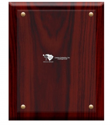 Crystal and Rosewood Finished Plaque (7"x9")