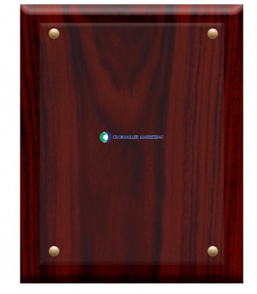 Crystal and Rosewood Finished Plaque (7"x9")