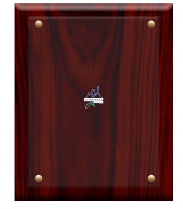 Crystal and Rosewood Finished Plaque (7"x9")