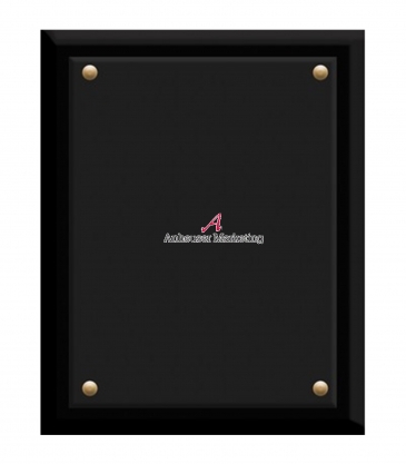 Crystal and Ebony Finished Plaque (8"x10")