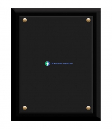 Crystal and Ebony Finished Plaque (8"x10")