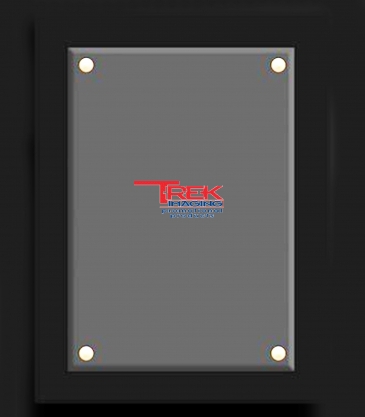 Crystal and Ebony Finished Plaque (7"x9")