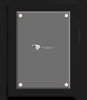 Crystal and Ebony Finished Plaque (7"x9")