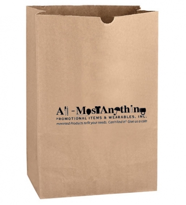 Natural Kraft 1/6 bbl. Large SOS Grocery Bag