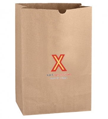 Natural Kraft 1/6 bbl. Large SOS Grocery Bag