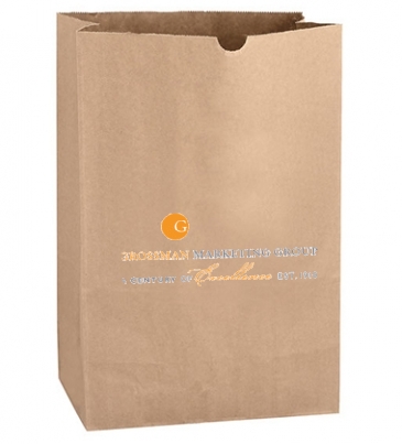 Natural Kraft 1/6 bbl. Large SOS Grocery Bag
