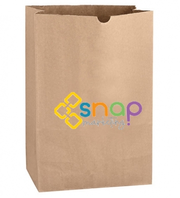 Natural Kraft 1/6 bbl. Large SOS Grocery Bag