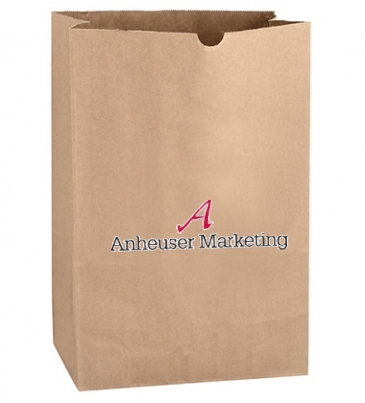 Natural Kraft 1/6 bbl. Large SOS Grocery Bag