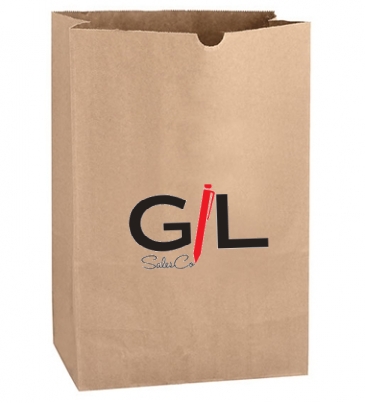 Natural Kraft 1/6 bbl. Large SOS Grocery Bag