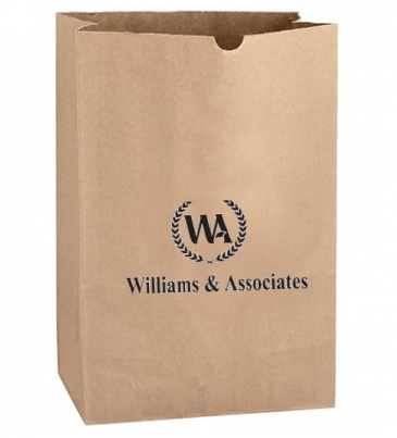 Natural Kraft 1/6 bbl. Large SOS Grocery Bag