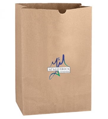 Natural Kraft 1/6 bbl. Large SOS Grocery Bag