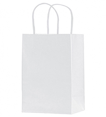 White Kraft Twisted Paper Handle Shopper