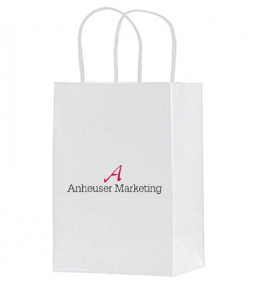 White Kraft Twisted Paper Handle Shopper