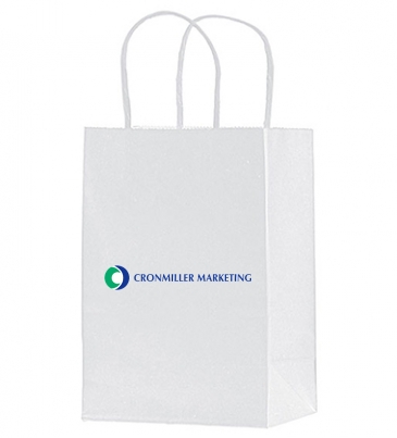 White Kraft Twisted Paper Handle Shopper