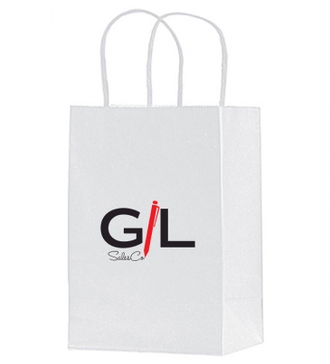 White Kraft Twisted Paper Handle Shopper