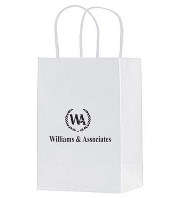 White Kraft Twisted Paper Handle Shopper