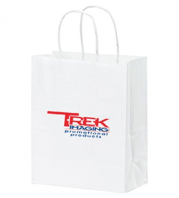 White Kraft Twisted Paper Handle Shopper