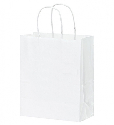White Kraft Twisted Paper Handle Shopper