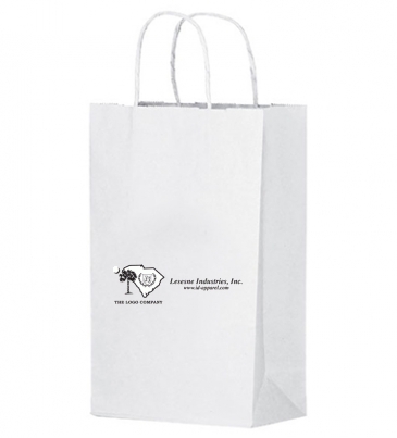 White Kraft Twisted Paper Handle Shopper