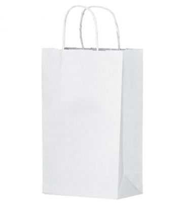 White Kraft Twisted Paper Handle Shopper