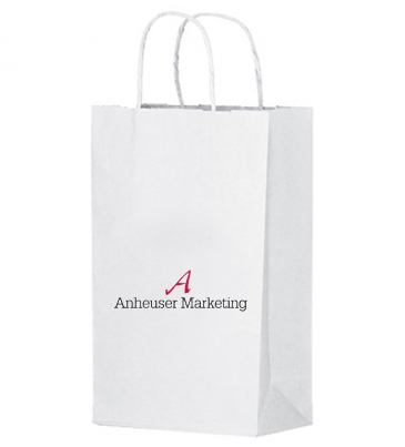White Kraft Twisted Paper Handle Shopper
