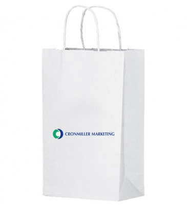 White Kraft Twisted Paper Handle Shopper