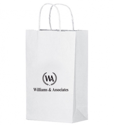 White Kraft Twisted Paper Handle Shopper