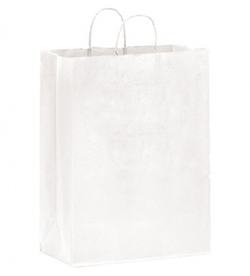 White Kraft Twisted Paper Handle Shopper