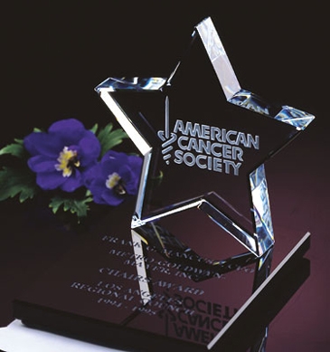 4" Crystal Star on Base