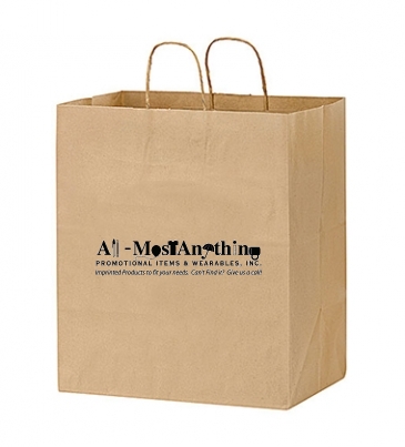 Natural Kraft Paper Take-Out Twisted Paper Handle Shopper