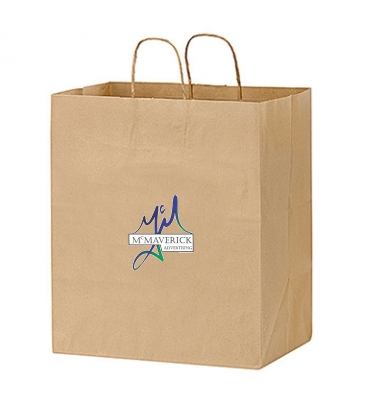 Natural Kraft Paper Take-Out Twisted Paper Handle Shopper