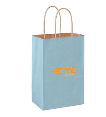 Matte Color Twisted Paper Handle Shopper
