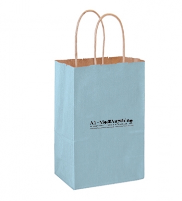 Matte Color Twisted Paper Handle Shopper